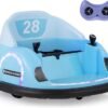 COSTWAY Kids Bumper Car – 360° Spinning Electric Ride-On with Joysticks, Remote Control, Lights & Music for Ages 18+ Months